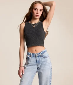 Tops | FITZ + EDDI Washed Brami Black