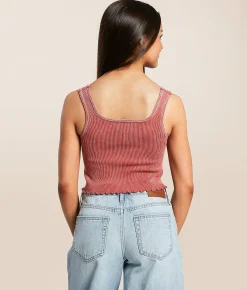 Tops | Freshwear Washed Brami Washed Red