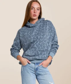 Gilded Intent Washed Camo Hooded Sweatshirt Blue Camo Online