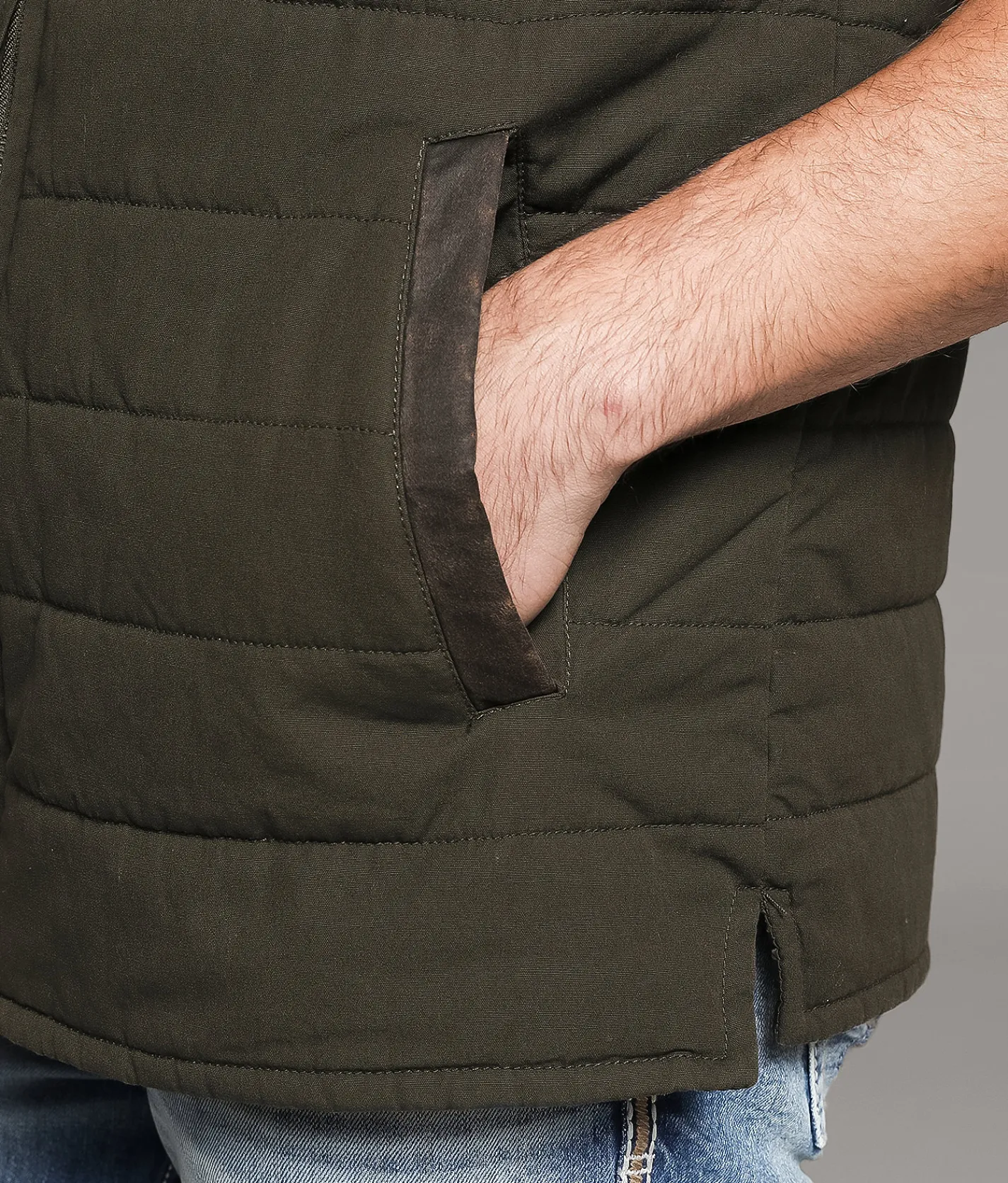 Coats & Jackets | BKE Washed Canvas Vest Green Brown