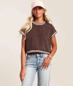Tops | Gilded Intent Washed Dolman Top Coffee Bean