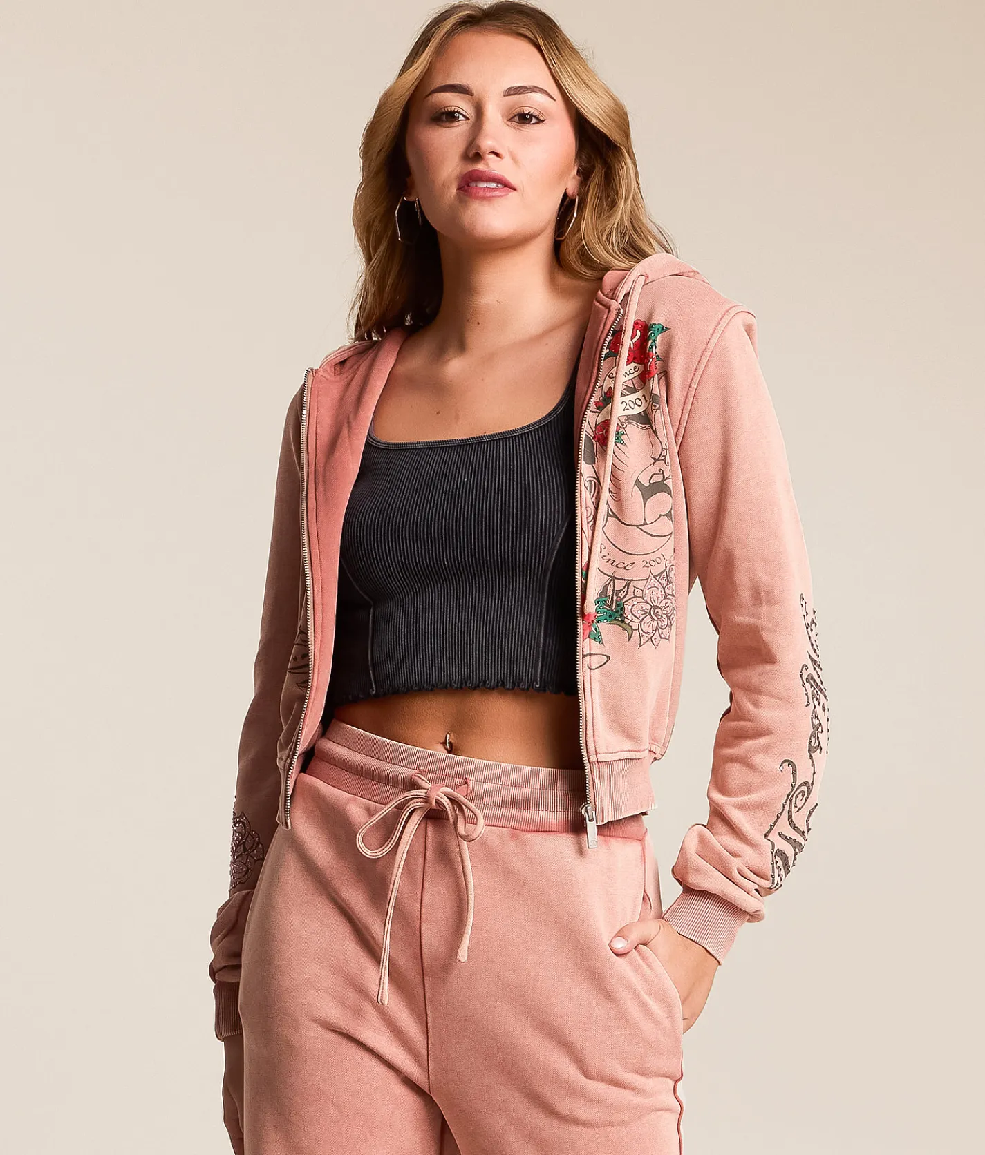 Tops | Miss Me Washed Hoodie Pink