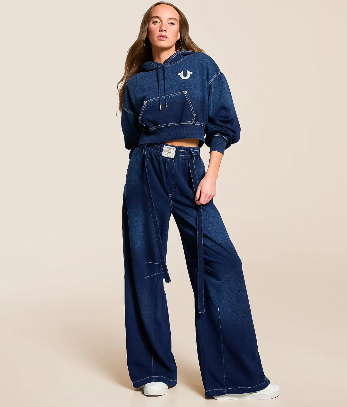 True Religion Washed Barrel Sweatpant Indigo Online