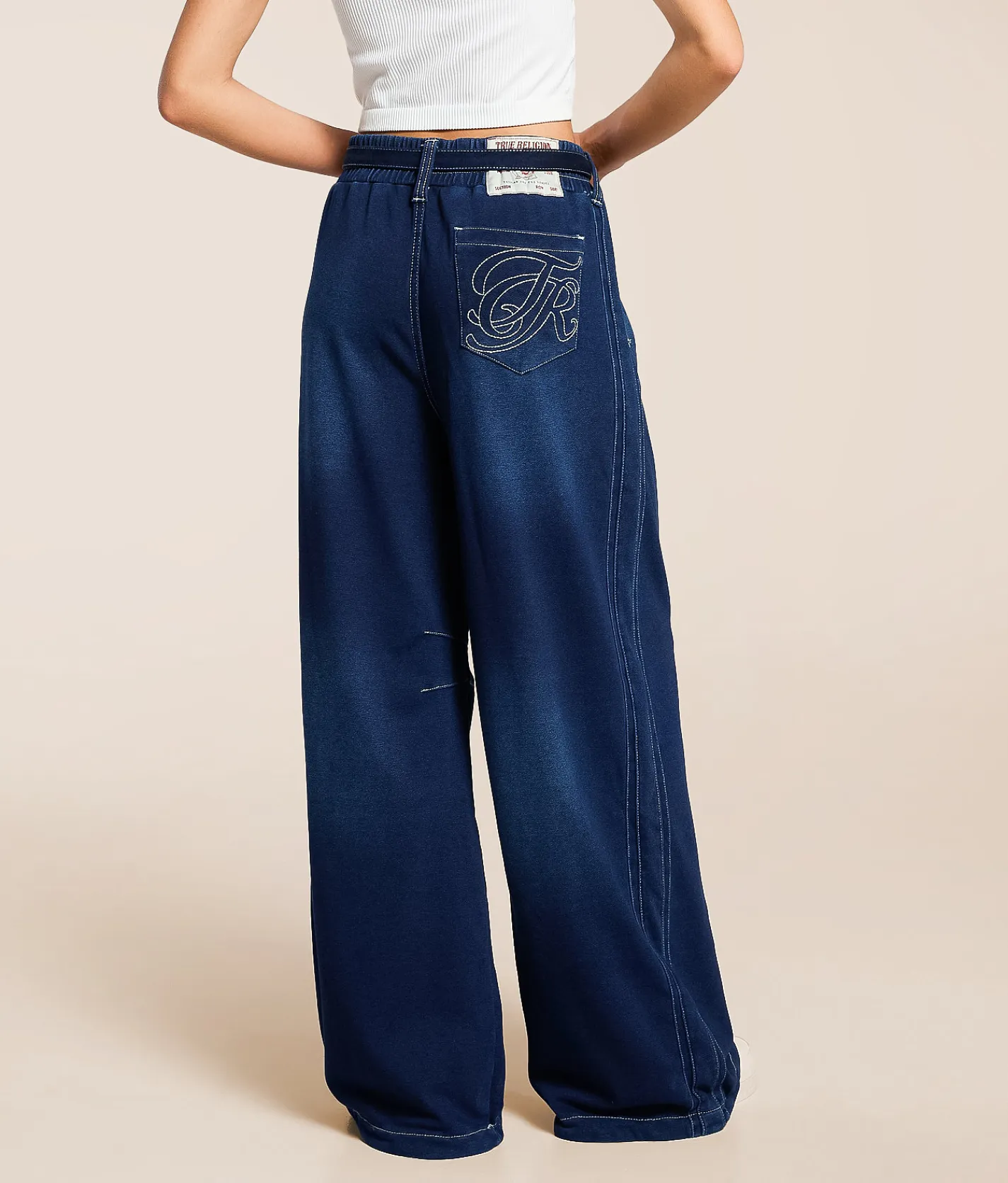 True Religion Washed Barrel Sweatpant Indigo Online