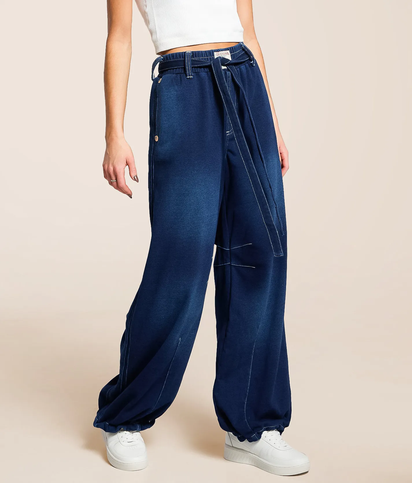 True Religion Washed Barrel Sweatpant Indigo Online
