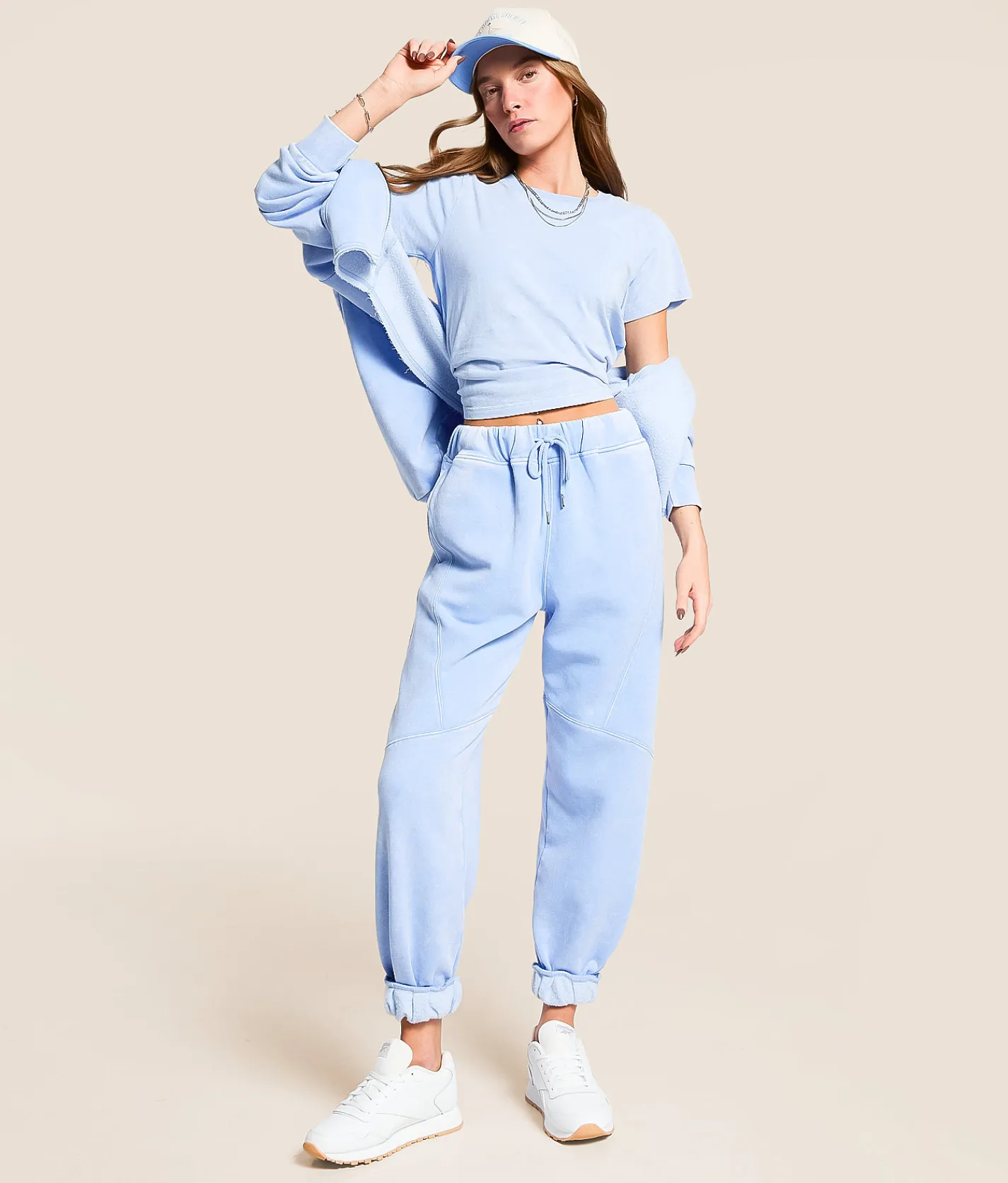 Bottoms | Gilded Intent Washed Joggers Vista Blue