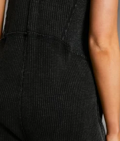 BKE Washed Jumpsuit Washed Black Best