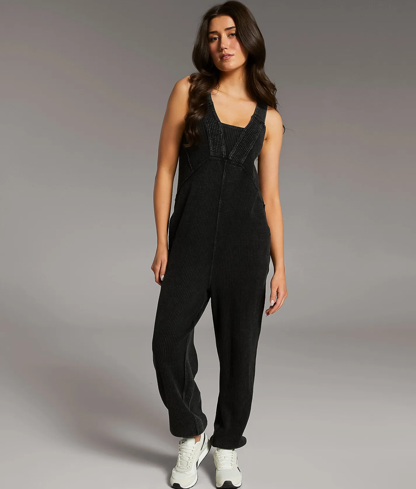 BKE Washed Jumpsuit Washed Black Best