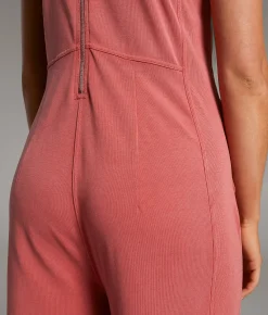 BKE Washed Jumpsuit Washed Red Outlet