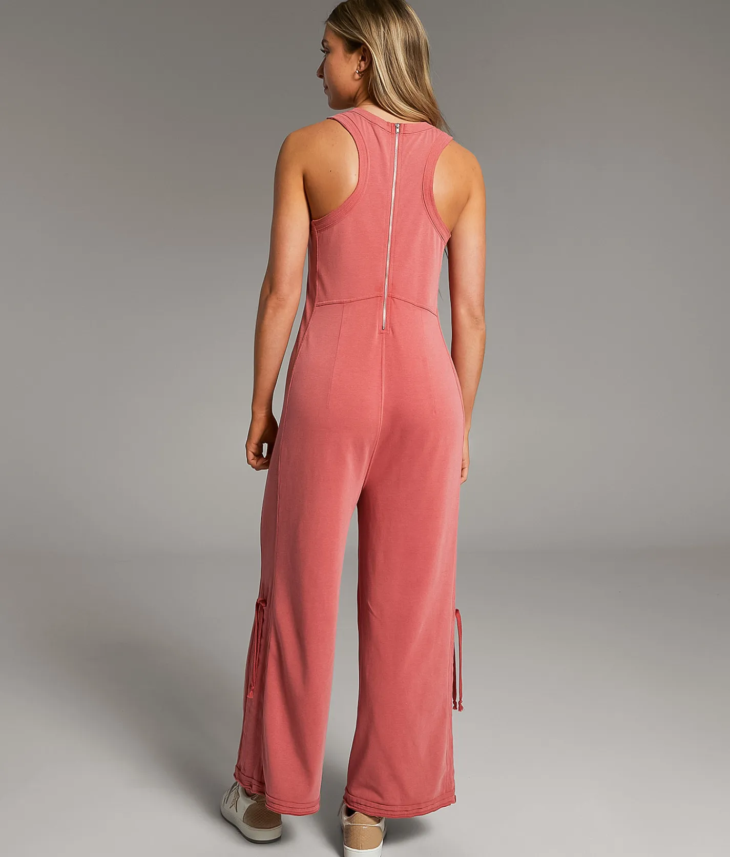 BKE Washed Jumpsuit Washed Red Outlet