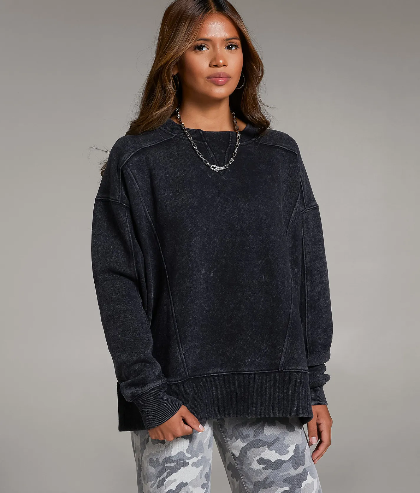 BKE Washed Pullover Canyon Rose Online