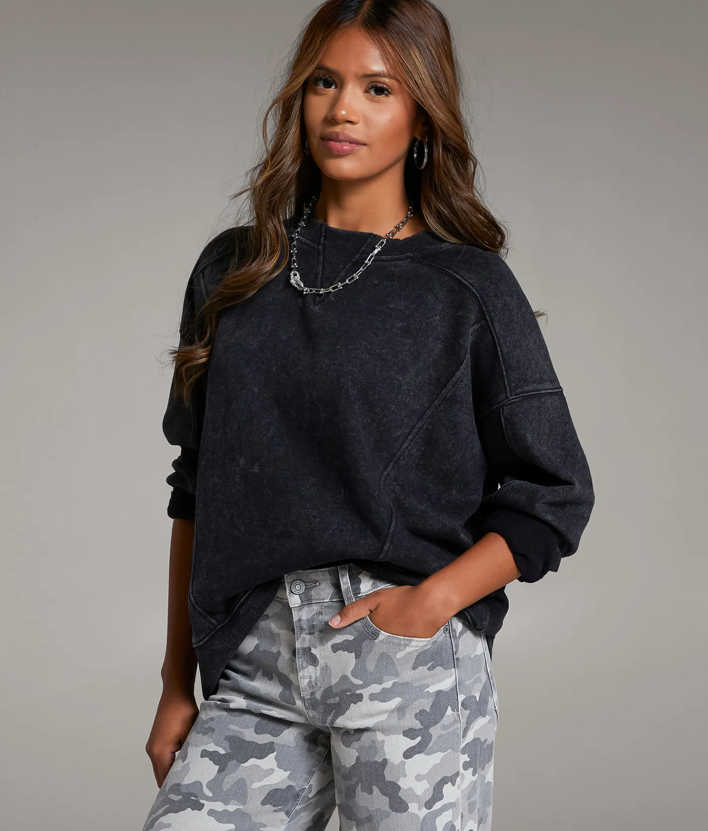 BKE Washed Pullover Canyon Rose Online
