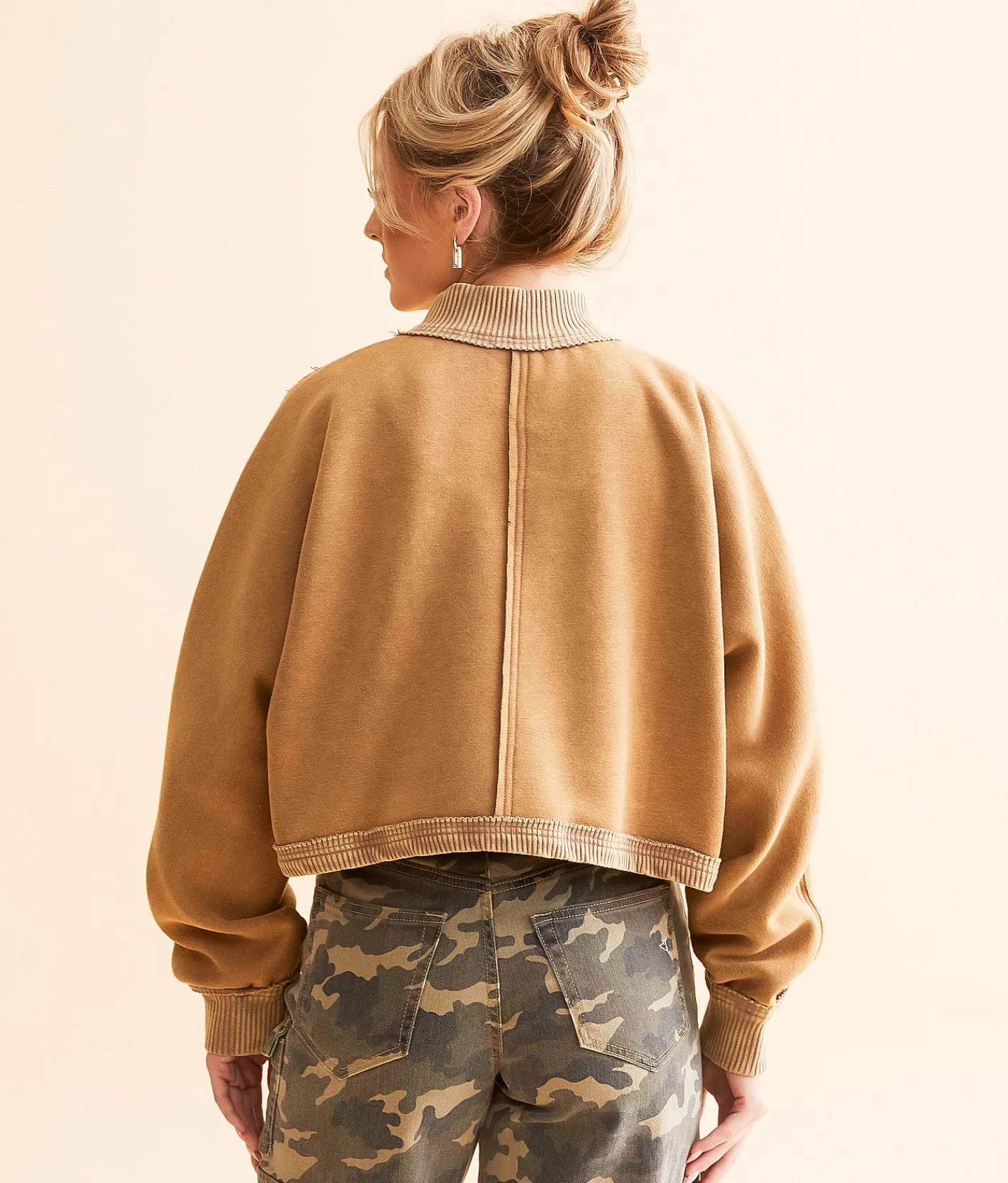 Tops | Gilded Intent Washed Pullover Washed Brown