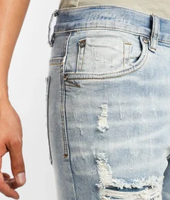 Sale Jeans|Bottoms | Industrial Indigo Washed Skinny Stretch Jean Light Wash