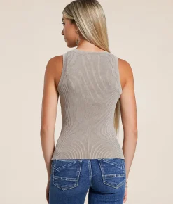 Tops | J.O.A. Washed Tank Top Charcoal