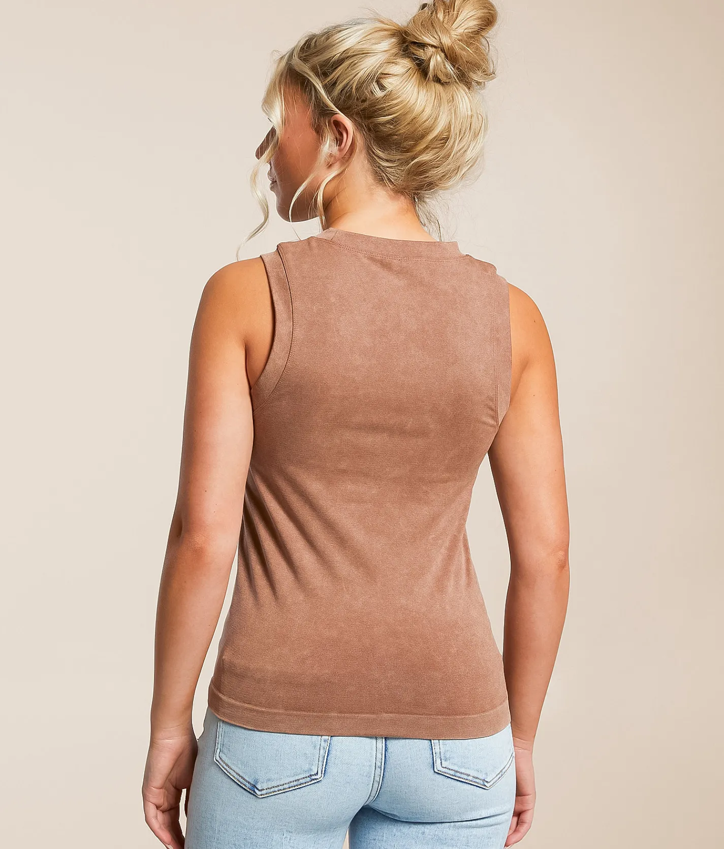 BKE core Washed Tank Top Mink Discount