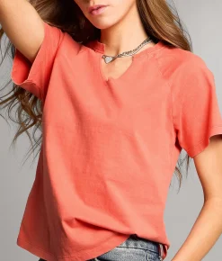 BKE Washed T-Shirt Red Best