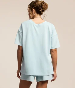 Gilded Intent Washed 2-Way Oversized T-Shirt Teal Clearance