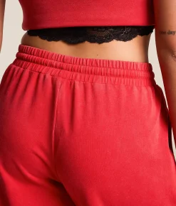 Bottoms | Gilded Intent Washed Wide Leg Sweatpant Chinese Red