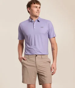 Caddie Wave Performance Polo Purple
