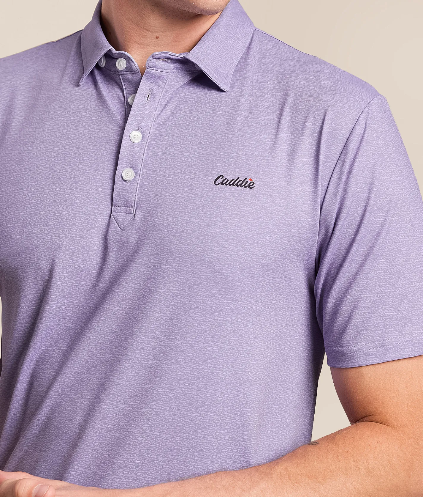 Caddie Wave Performance Polo Purple