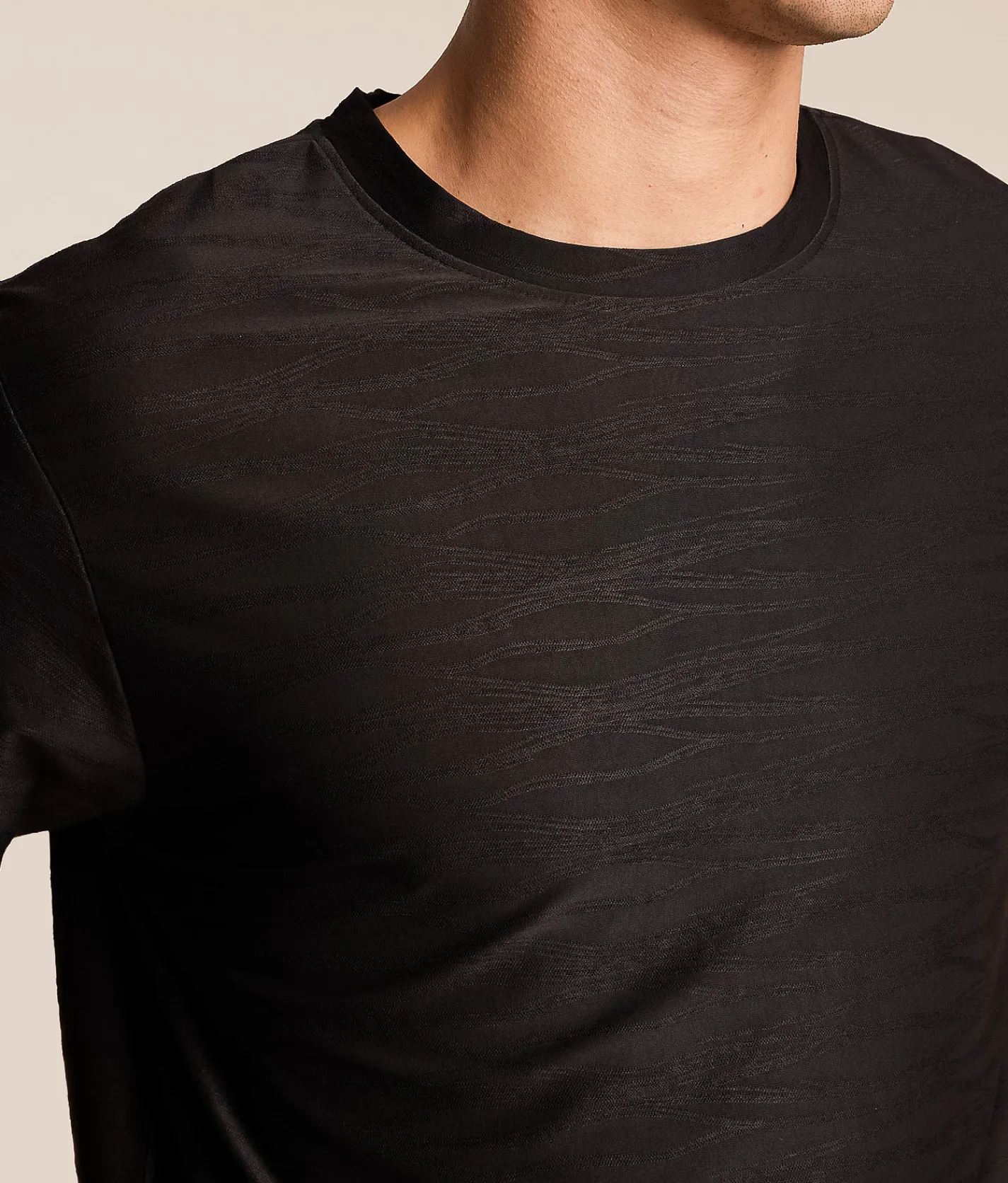 Nova Industries Wave Textured T-Shirt Black
