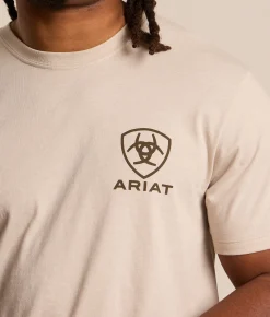 Tops|Graphic T-Shirts | Ariat Wavy Patriot T-Shirt Peyote Heather