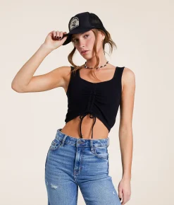 Tops | Freshwear 2-Way Cropped Brami Black