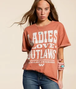Tops | MANHEAD Waylon Jennings Outlaw T-Shirt Rust