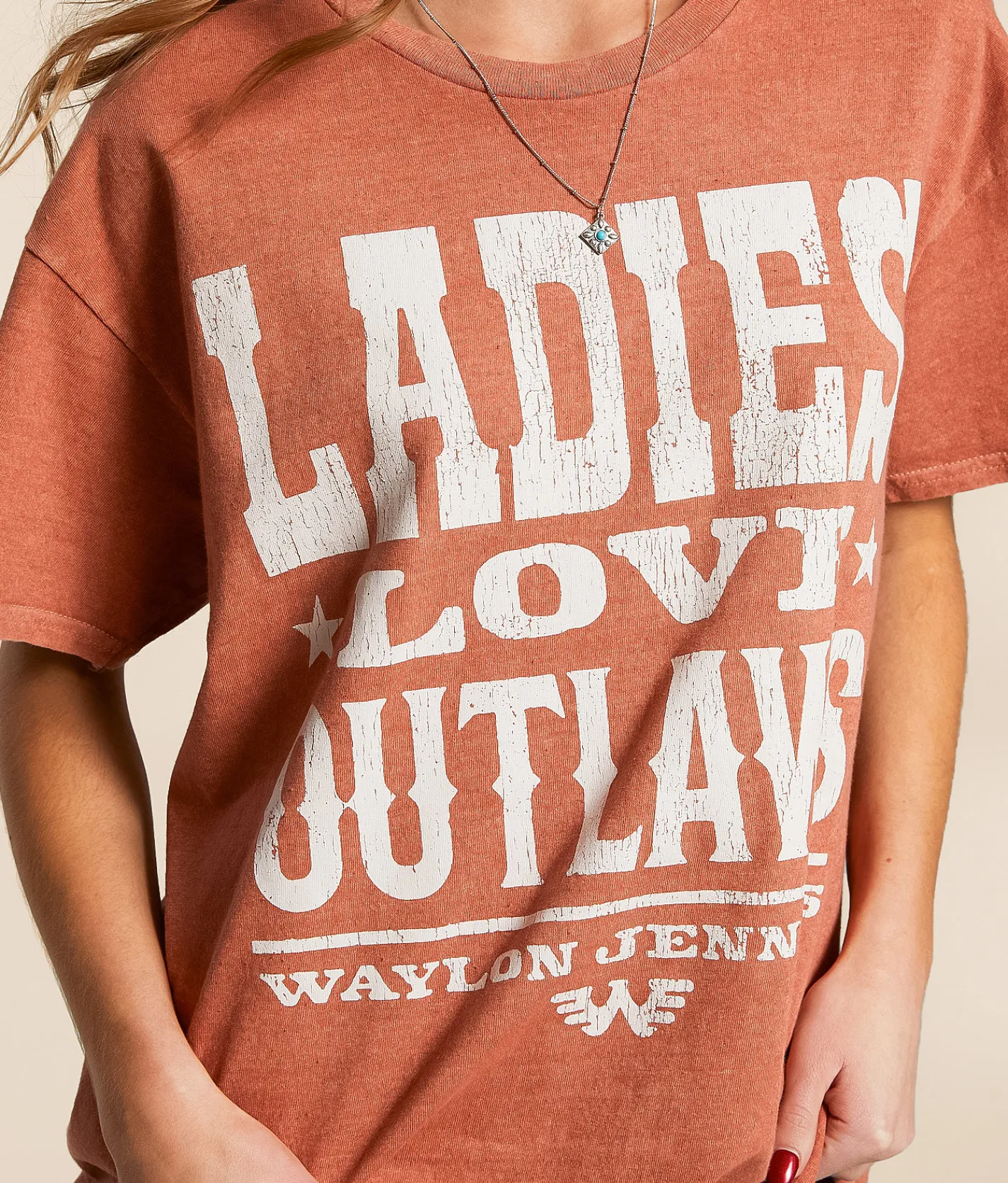 Tops | MANHEAD Waylon Jennings Outlaw T-Shirt Rust