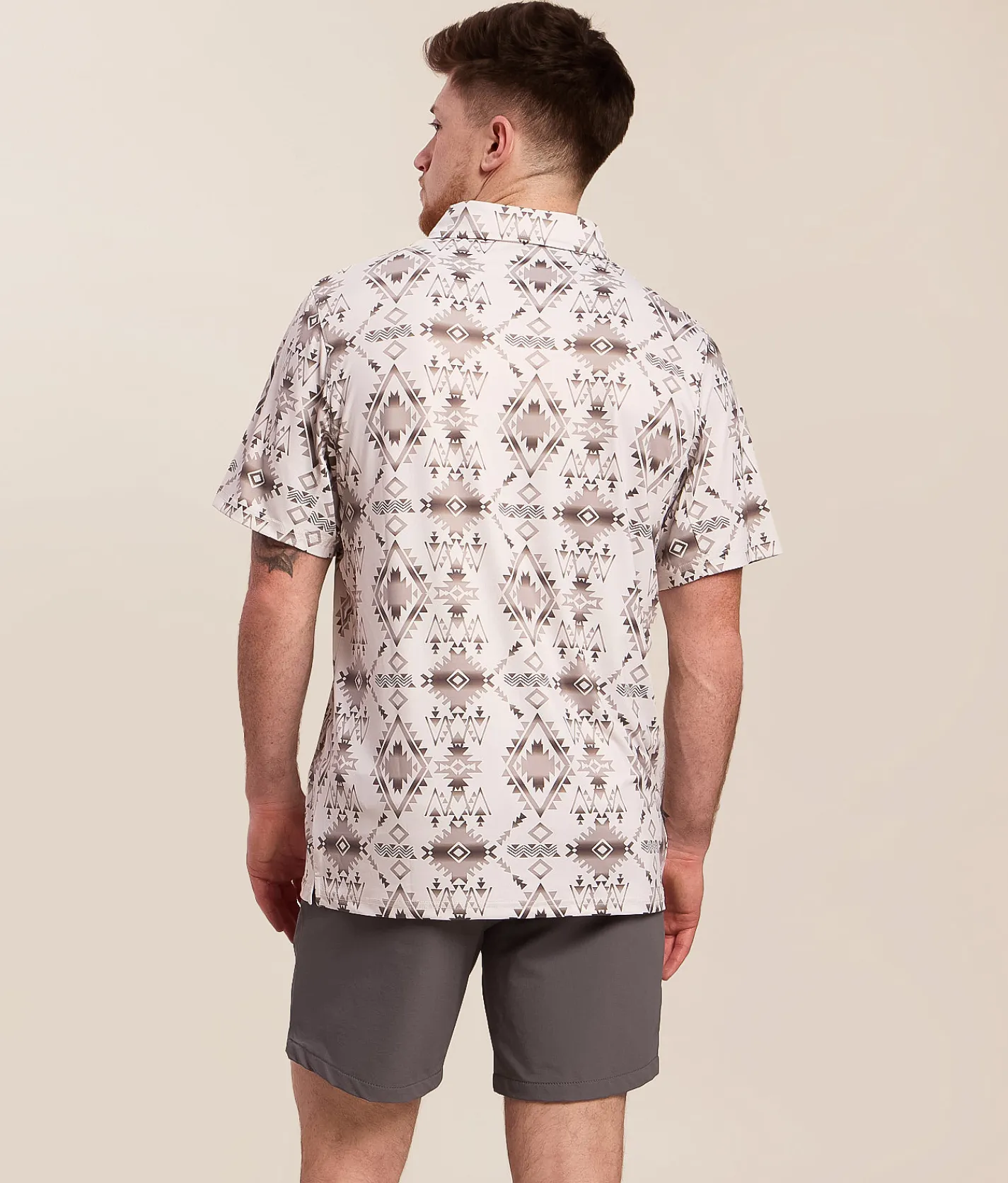Hooey Weekender Cowboy Golf Performance Polo Tan Aztec Sale