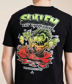 Sullen Weirdo Rotary T-Shirt Jet Black New