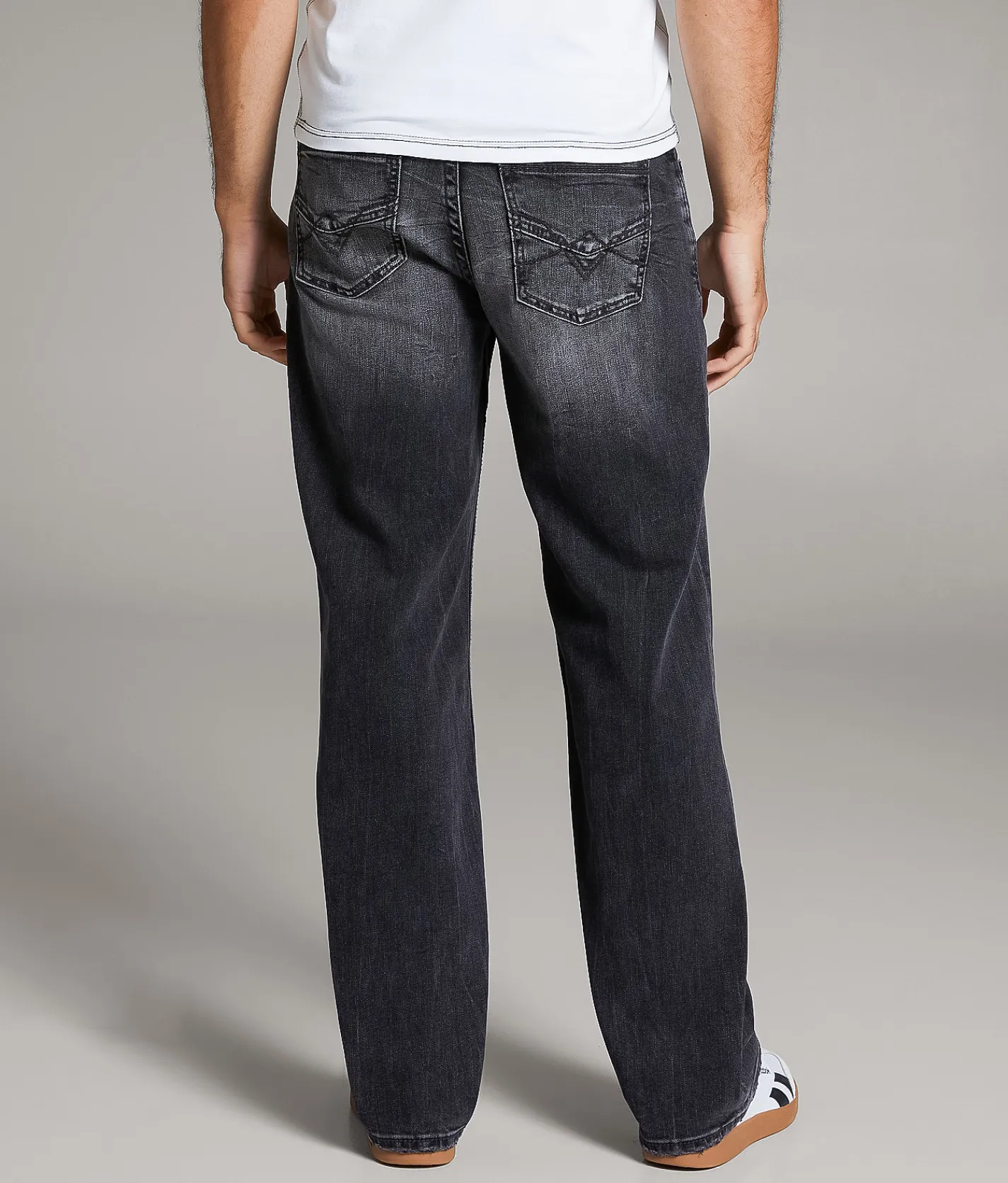 BKE Wells Baggy Stretch Jean Washed Black Hot