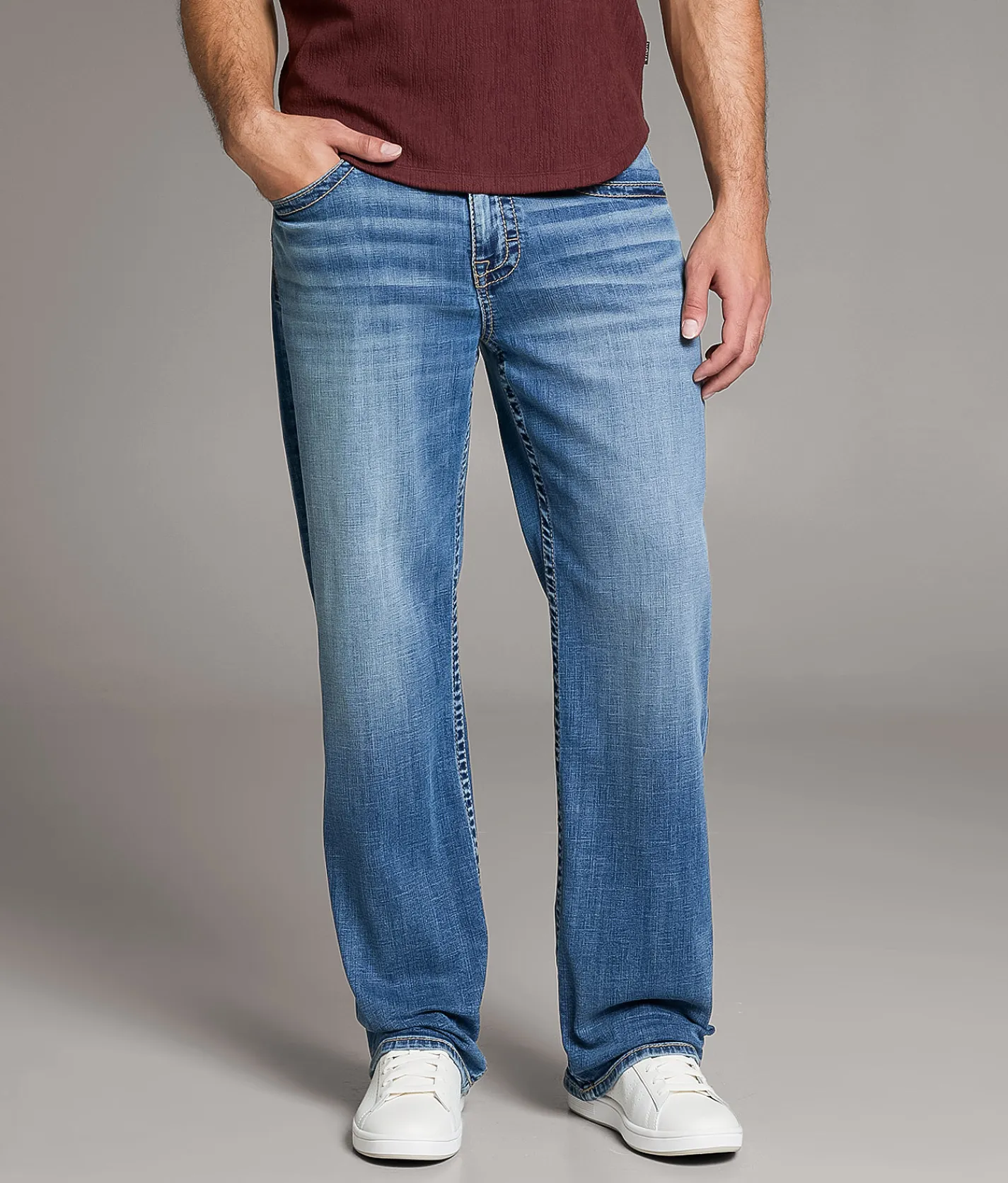 BKE Wells Baggy Stretch Jean Medley New
