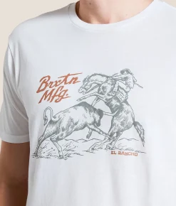 Brixton Wellston T-Shirt White Discount