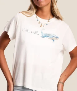 The Laundry Room Well Well Whale T-Shirt White New
