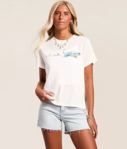 The Laundry Room Well Well Whale T-Shirt White New