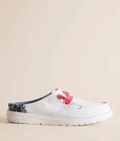 Shoes | HEYDUDE™ Wendy Americana Paisley Mule Shoe White Multi