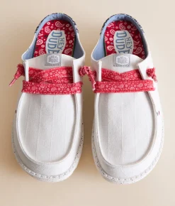 Shoes | HEYDUDE™ Wendy Americana Paisley Mule Shoe White Multi