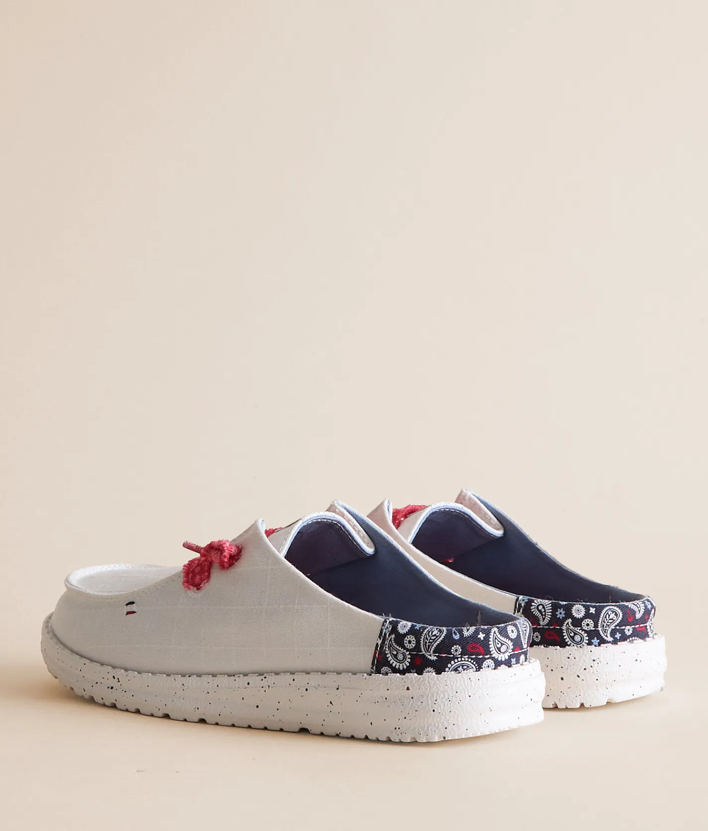 Shoes | HEYDUDE™ Wendy Americana Paisley Mule Shoe White Multi
