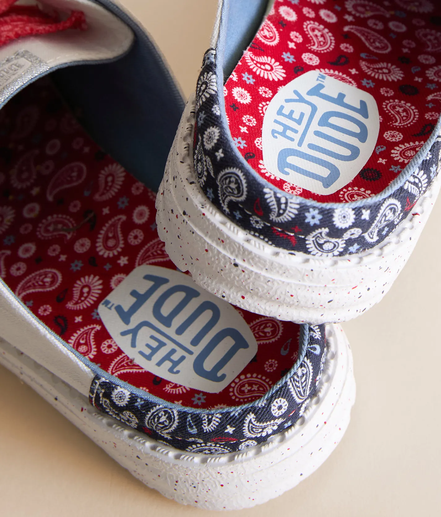Shoes | HEYDUDE™ Wendy Americana Paisley Mule Shoe White Multi