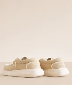 HEYDUDE™ Wendy Comf Suede Crochet Shoe Irish Cream Multi Clearance