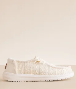 Shoes | HEYDUDE™ Wendy Crochet Lace Shoe White Gold