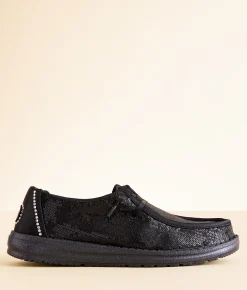Shoes | HEYDUDE™ Wendy Disco Sequin Shoe Silver White