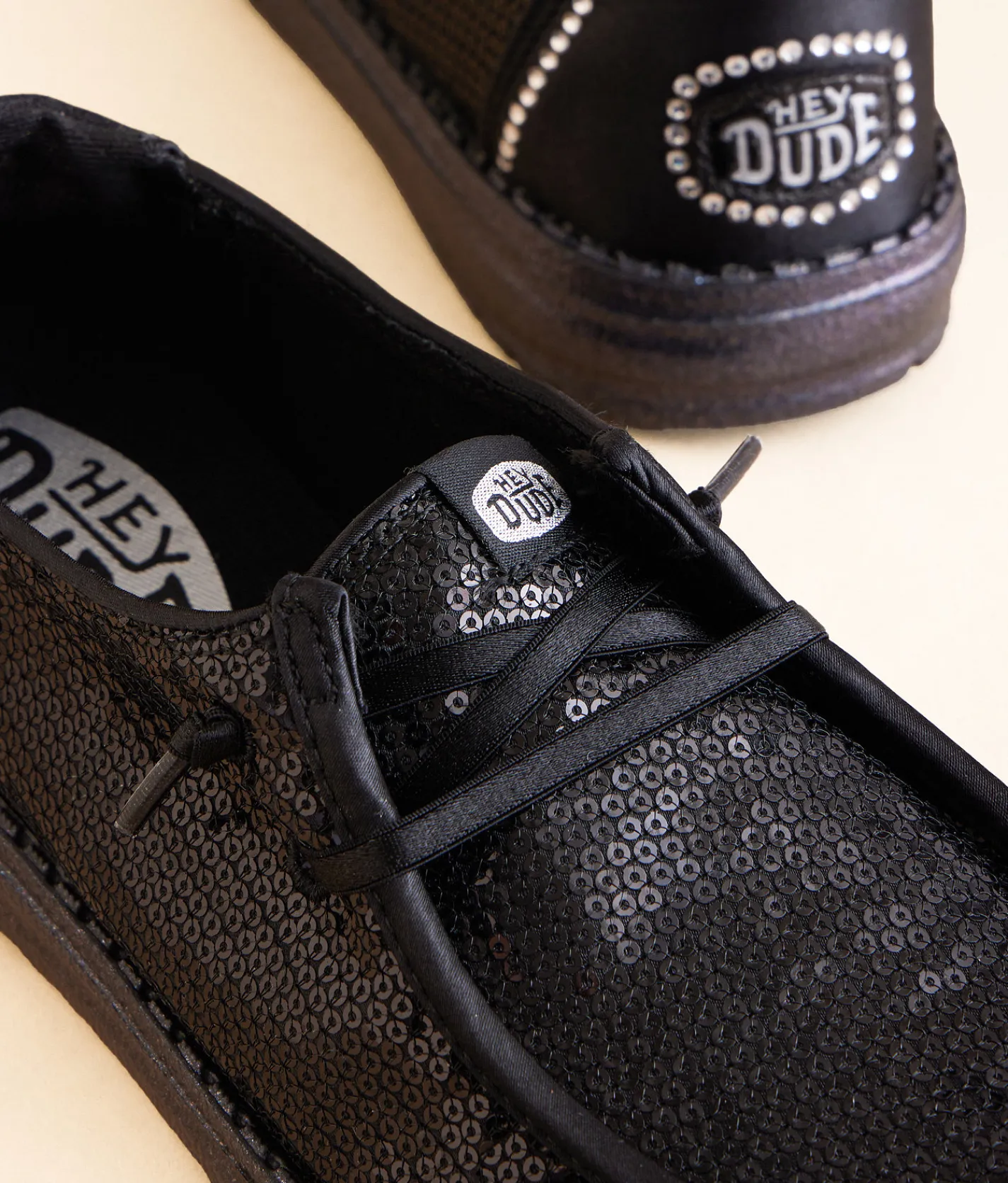 Shoes | HEYDUDE™ Wendy Disco Sequin Shoe Silver White