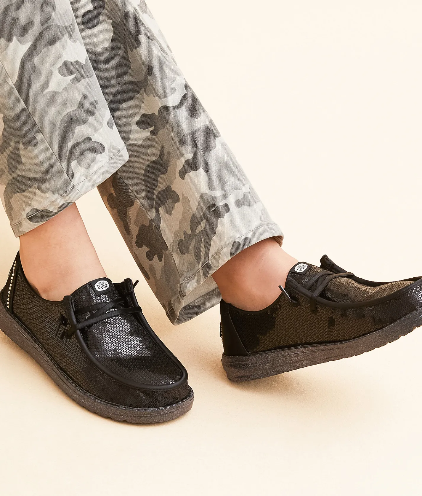 Shoes | HEYDUDE™ Wendy Disco Sequin Shoe Silver White