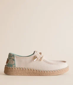HEYDUDE™ Wendy Espadrille Hibiscus Shoe Egret Multi Hot