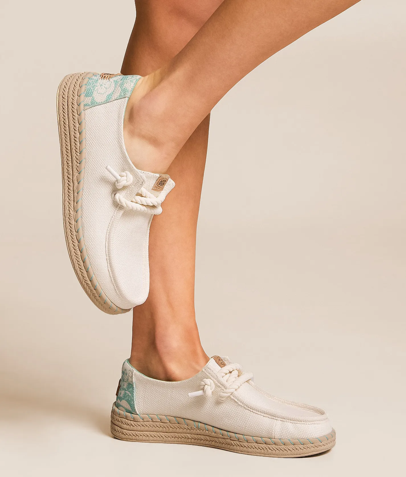 HEYDUDE™ Wendy Espadrille Hibiscus Shoe Egret Multi Hot