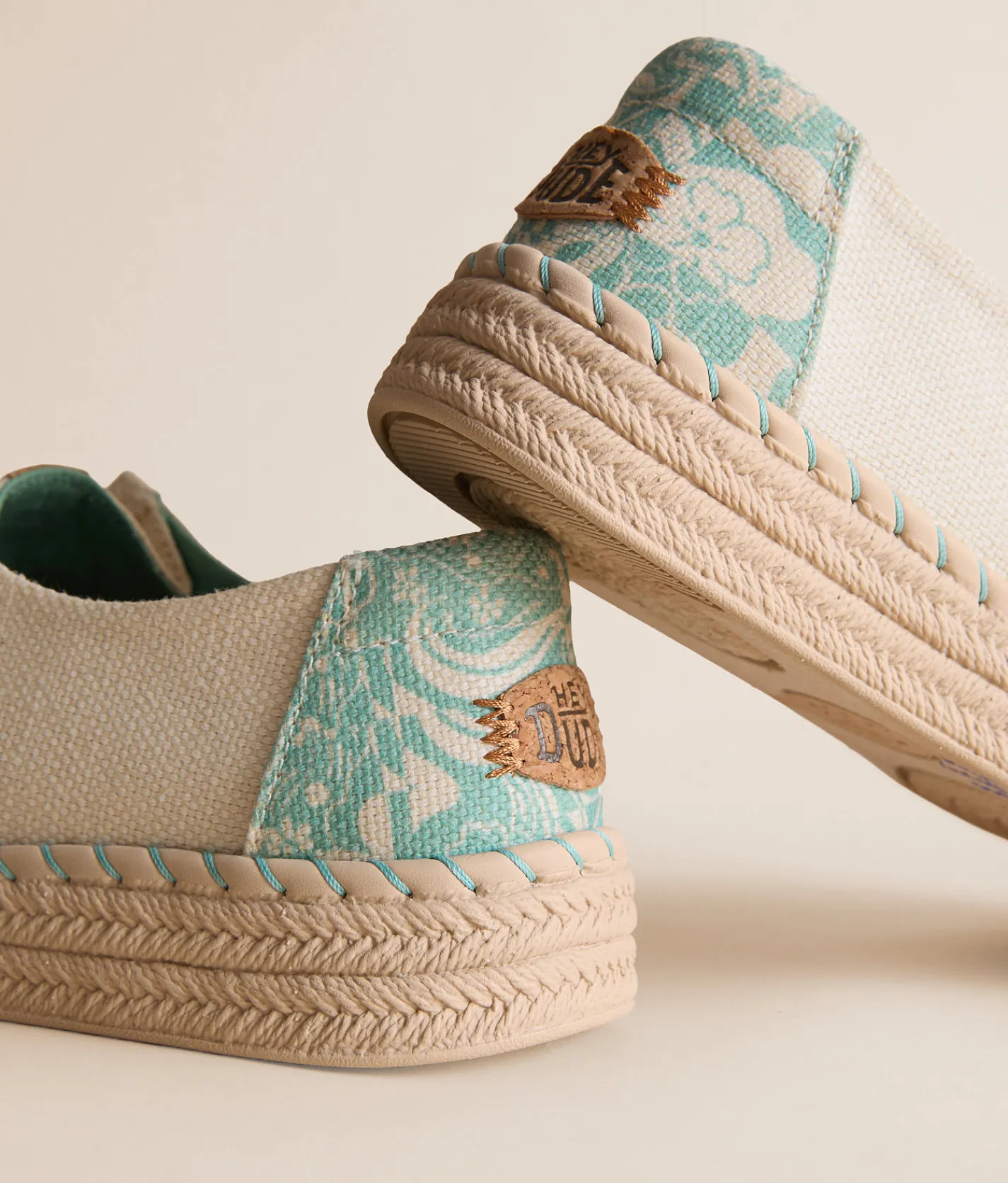 HEYDUDE™ Wendy Espadrille Hibiscus Shoe Egret Multi Hot
