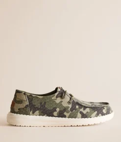 HEYDUDE™ Wendy Essential Camo Shoe Olive Camo Multi Best